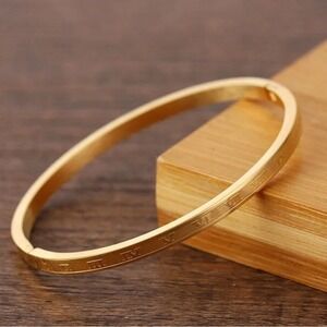 Cuff Bangle‎ Bracelet Women Luxury Gold Stainless Steel Bangle Bracelet G…
